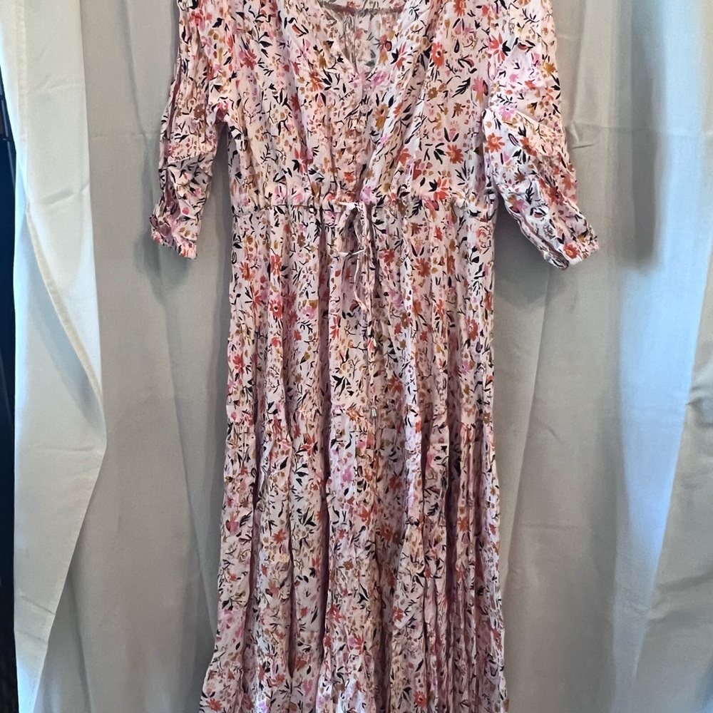 Petal & Pup Pink and Orange Maxi Sundress